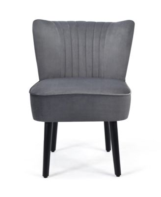 Set of 2 Armless Accent Chair Upholstered Leisure Chair Single Sofa