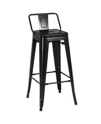 Set of 4 Metal Bar Stools 30'' Bar Height Barstools Industrial