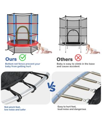 55" Kids Trampoline Bouncing Jumping Mat Recreational Trampoline