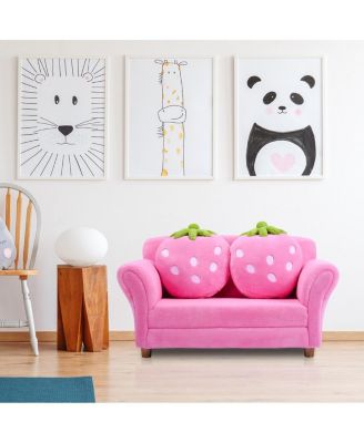 Kids Sofa Strawberry Armrest Chair Lounge Couch Children