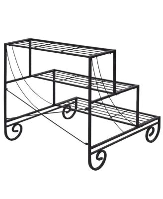 3 Tier Outdoor Metal Plant Stand Flower Planter Garden Display