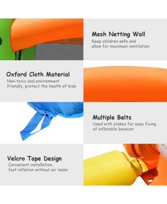 Kids Playing Inflatable Bounce House Jumping Castle Game Fun Slider 480W Blower