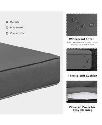 Patio Rattan Rocker Chair Outdoor Glider Rocking Chair Cushion Lawn