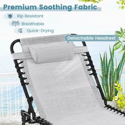 Folding Beach Lounge Chair Heightening Design Patio Lounger