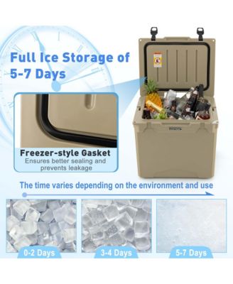 42 Qt Portable Cooler Roto Molded Ice Chest Insulated 5-7 Days