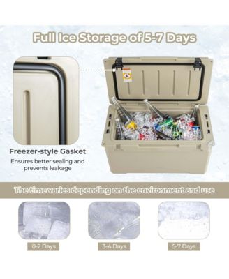50 QT Rotomolded Cooler Portable Ice Chest Ice Retention for 5-7 Days