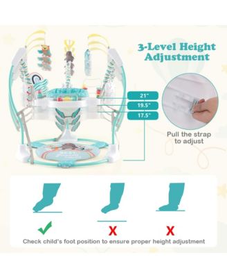 Baby Stationary Activity Center Infant Jumper with Removable Foot Pad