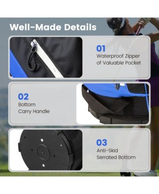 Lightweight Golf Cart Bag with 14 Way Top Dividers 9 Pockets Rain Hood Cooler Bag