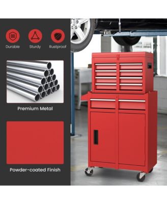 5-Drawer Rolling Tool Chest Cabinet Metal Tool Storage Box Lockable with Wheels