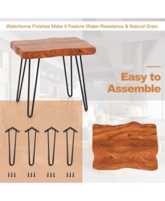 1 PC Accent Side Reclaimed Teak Wood Plant Stand Rectangular End Table