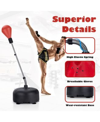 Freestanding Punching Bag with Stand Boxing Gloves for Adult Kids Adjustable
