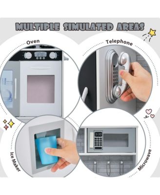 Kid s Pretend Play Kitchen Toddler Kitchen Playset with Blackboard