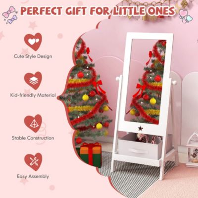 Kids Freestanding Full Length Dressing Floor Mirror
