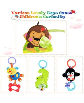 4-in-1 Baby Activity Play Mat Activity Center w/3 Hanging Toys
