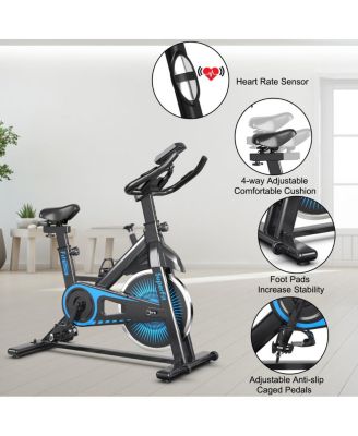 Indoor Cycling Stationary Bike Silent Belt Drive Adjustable