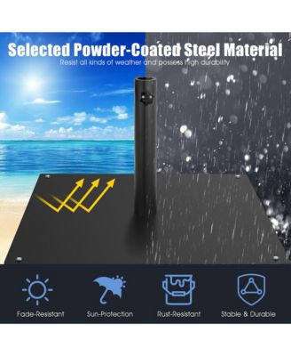 20'' Square Patio Umbrella Base Weighted 35 LBS Outdoor Market Stand Footpads