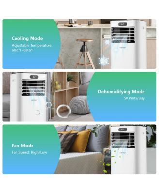 Portable 10000 BTU 3 in 1 Air Cooler with Remote Control and Drying Function Air Conditioner