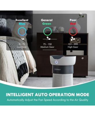 H13 True HEPA Air Purifier with 3-Stage Filtration for Home or Office, Covers Up to 1300 Sq Ft