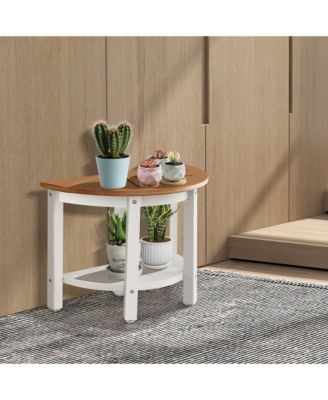 Waterproof HDPE Semicircular Shower Bench 2-Tier Bath Spa Bench