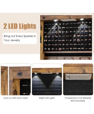 Mirrored Jewelry Cabinet Jewelry Organizer