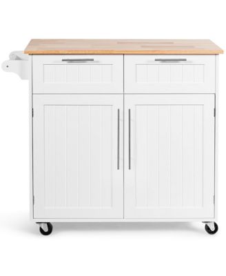 Rolling Kitchen Cart Island Heavy Duty Storage Trolley Cabinet
