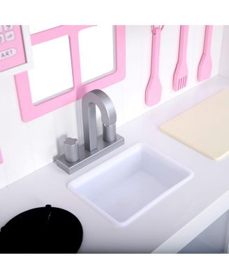 Kids Wood Kitchen Toy Cooking Pretend Play Set Toddler Wooden Playset