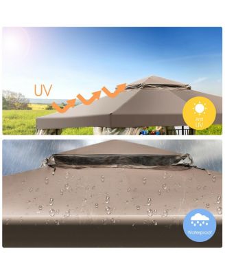 Outdoor 10'x10' Gazebo Canopy Shelter Awning Tent Patio Screw-free structure Garden