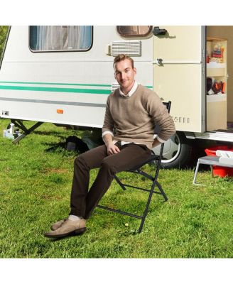 Set of 4 Outdoor Patio Folding Chairs Camping Deck Garden Pool Beach Furniture