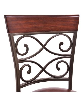 Set of 2 Vintage Bar Stools 30" Swivel Padded Seat Bistro