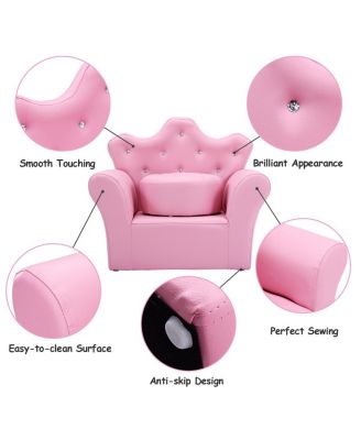 Pink Kids Sofa Armrest Chair Couch Children Toddler