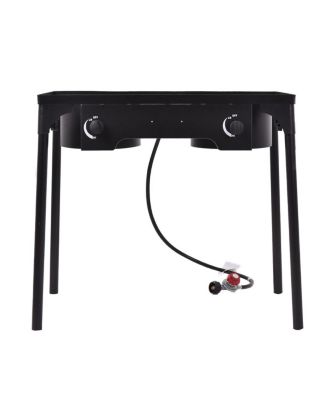 Double Burner Gas Propane Cooker Outdoor Camping Picnic  BBQ Grill