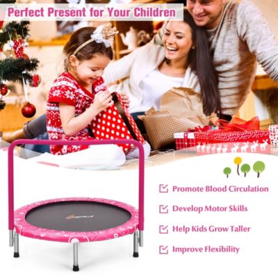 36'' Kids Trampoline Rebounder W/Full Covered Handrail