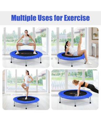 38" Mini Folding Trampoline Portable Recreational Fitness Rebounder
