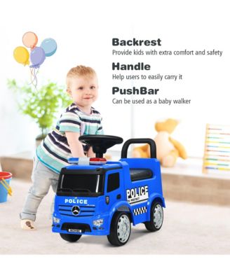 Kids Ride On Push Police Car Licensed Mercedes Benz Push and Ride Racer