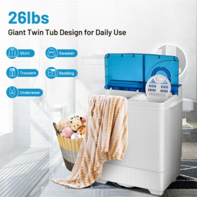 26lbs Portable Semi-automatic Washing Machine