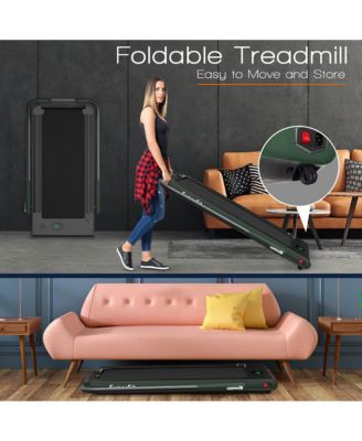 2.25HP 2-in-1 Folding Under Desk Treadmill Speaker Remote Control