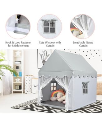 Kids Play Tent Large Playhouse Children Play Castle Fairy Tent Gift w/ Mat