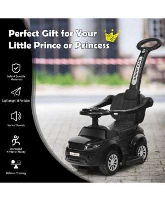 3 in 1 Ride on Push Car Toddler Stroller Sliding Car w/Music