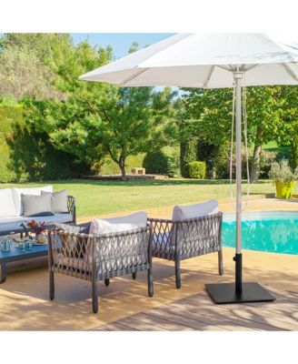 36LBS Square Umbrella Base Stand Weighted Patio Market Umbrellas