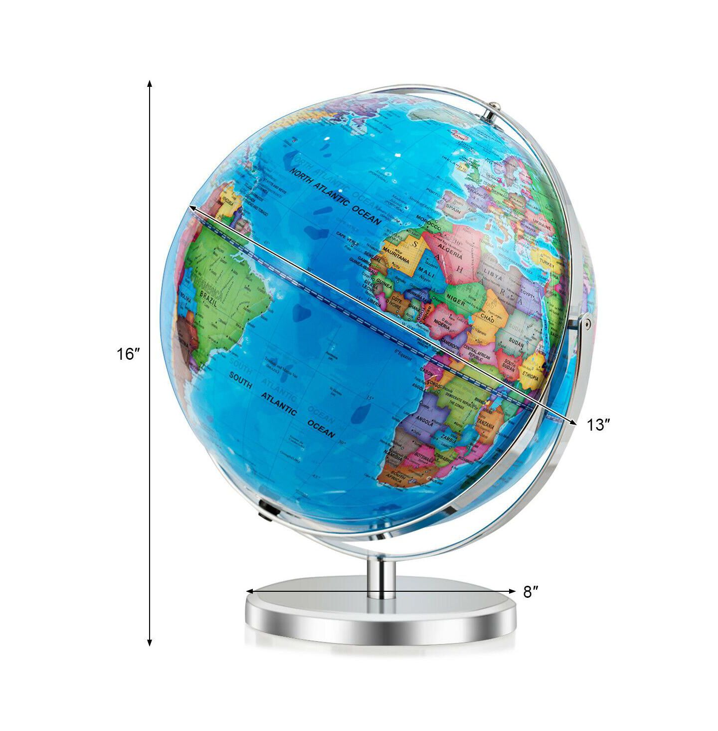 Детская игрушка SUGIFT 13" Illuminated World Globe, 720-Degree Rotating, Ages 3+ — фото 7