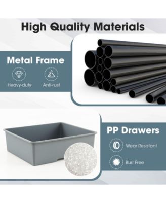 Free Standing Closet Organizer with Removable Drawers and Shelves