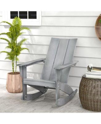 Adirondack Rocking Chair with Curved Back for Balcony