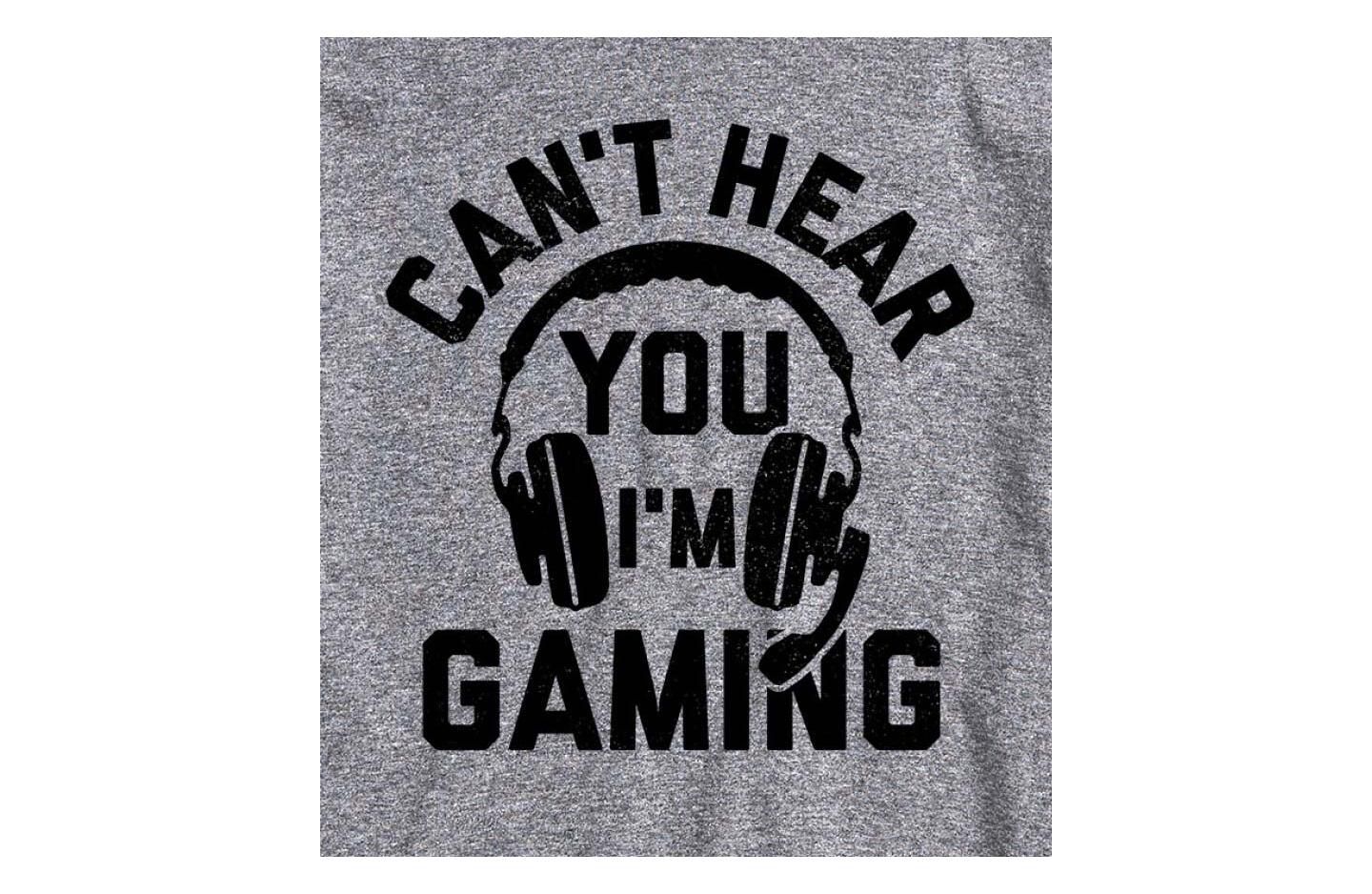Мужская футболка AIRWAVES Hybrid Apparel Can't Hear You Gaming Short Sleeve, цвет: Меланжевый — фото 2