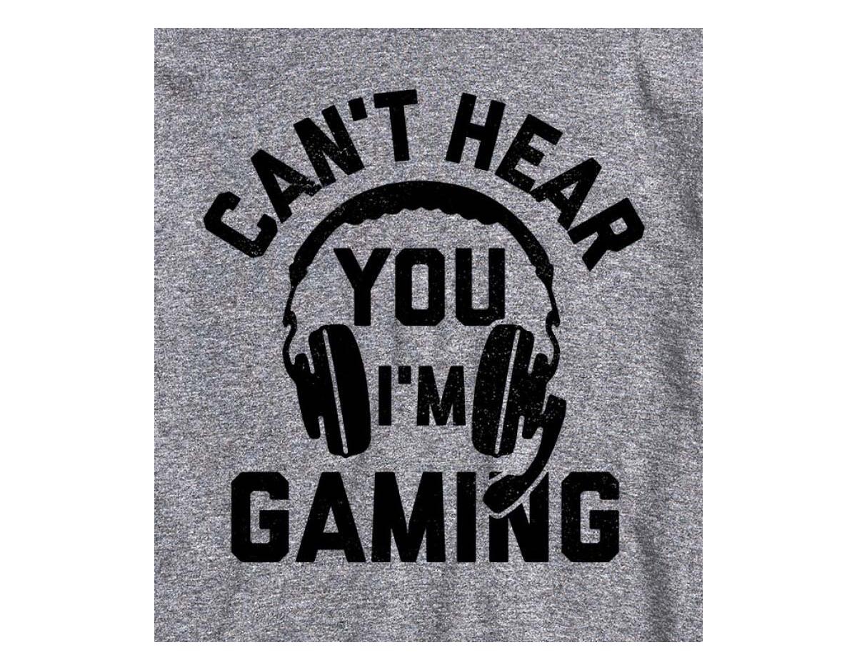 Airwaves Hybrid Apparel Can't Hear You Gaming Men's Short Sleeve Tee In Heather Green