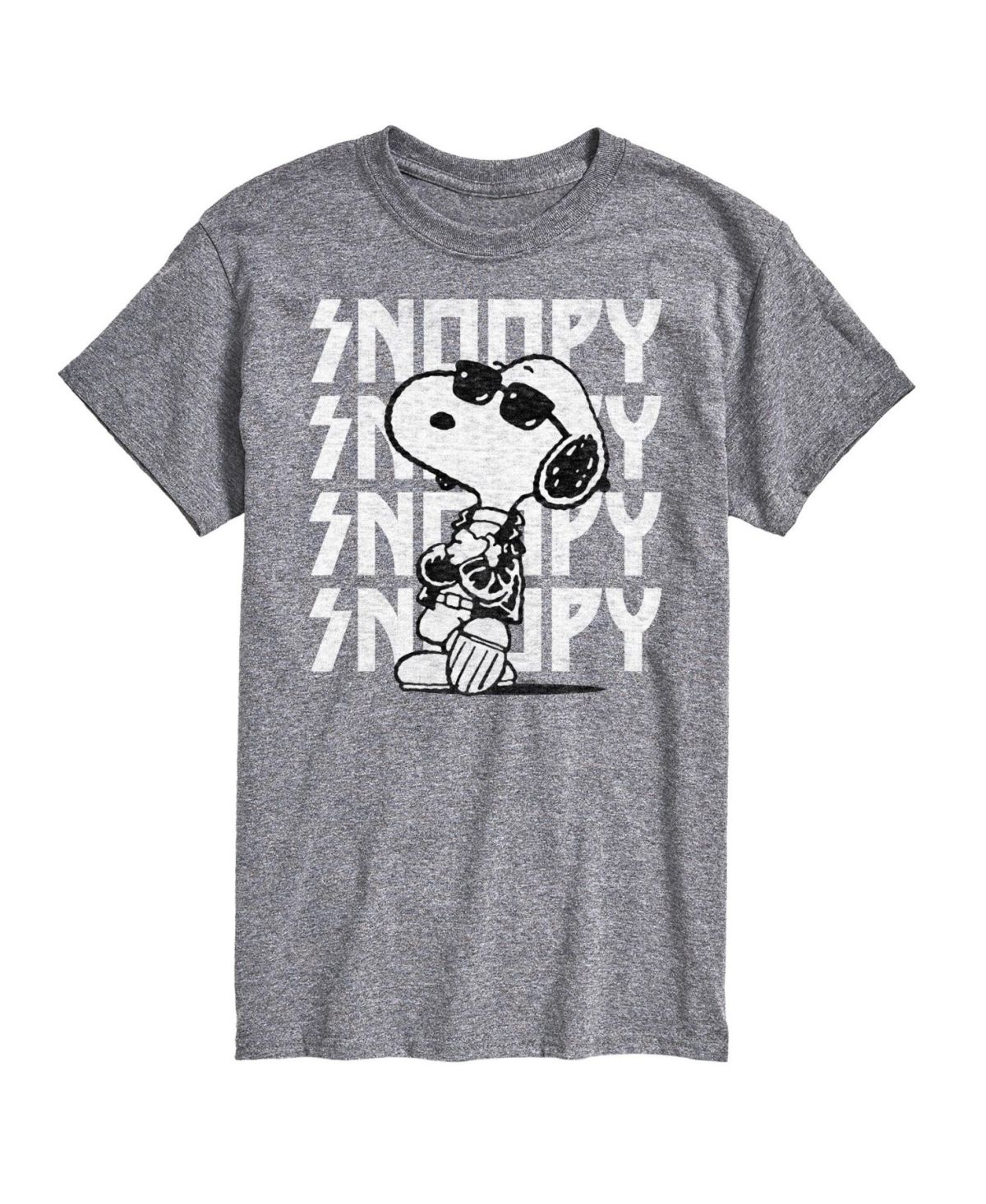 Hybrid Apparel Snoopy Rock Name Repeat Mens Short Sleeve Tee - Red