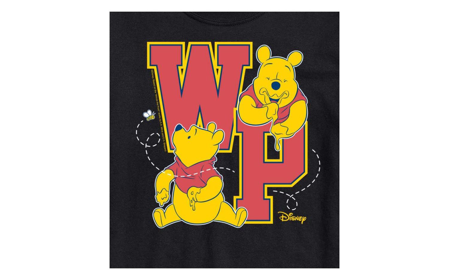 Hybrid Apparel Winnie the Pooh Collegiate Letters Men's Short Sleeve Tee