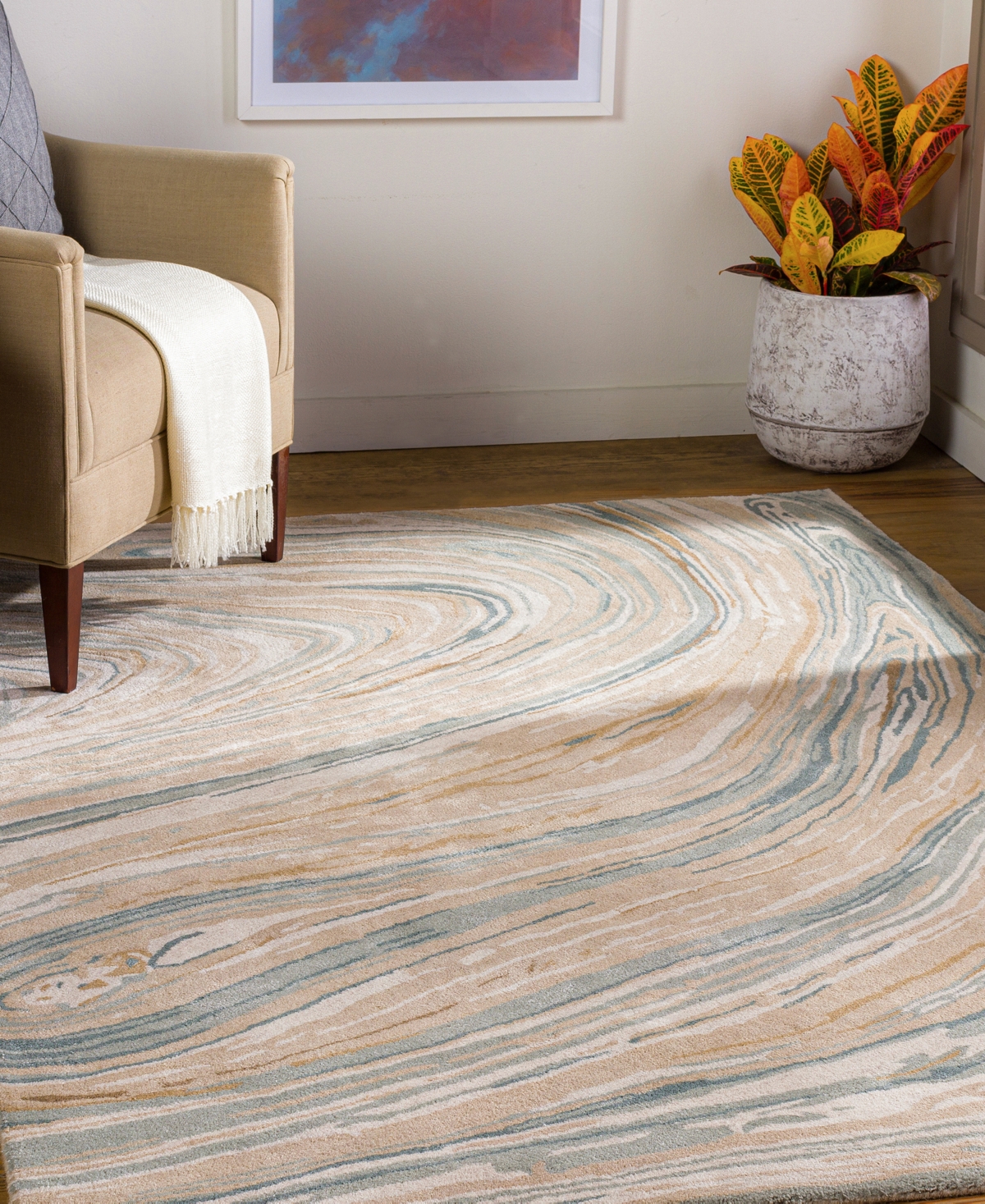 Surya Kavita 23252 2'x3' Area Rug In Tan