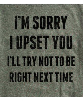 Hybrid Apparel Sorry I Upset You Men's Short Sleeve Tee
