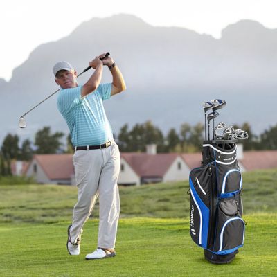 9 PCS Men's Complete Golf Club Set Right Handed with 460cc Alloy Driver Irons