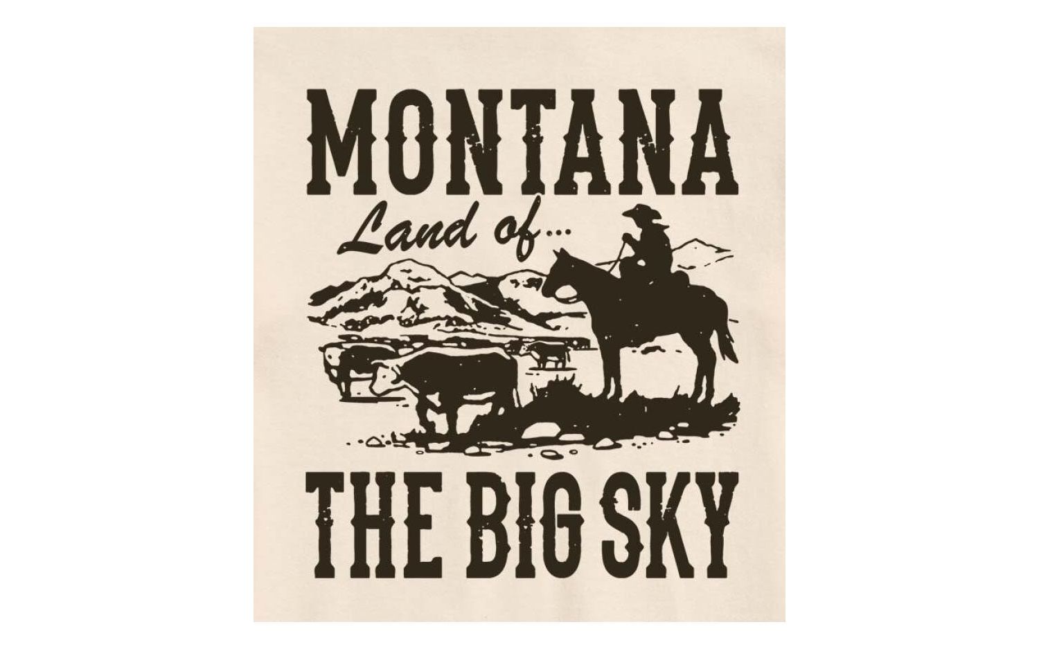 Hybrid Apparel Montana Land of Big Sky Men's Short Sleeve Tee